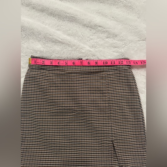 Garage Plaid Mini Skirt in Brown and Black - Picture 2 of 7